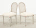 Set of Six Swedish Gustavian Style Painted Cane Dining Chairs