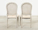 Set of Six Swedish Gustavian Style Painted Cane Dining Chairs