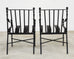 Set of Six Michael Taylor Montecito Garden Dining Armchairs