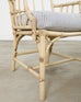 Set of Six McGuire Rattan Cathedral Back Rattan Dining Chairs