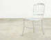 Set of Six Italian Silvered Iron Chiavari Dining Chairs