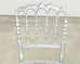 Set of Six Italian Silvered Iron Chiavari Dining Chairs