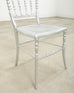 Set of Six Italian Silvered Iron Chiavari Dining Chairs