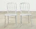 Set of Six Italian Silvered Iron Chiavari Dining Chairs