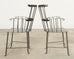 Set of Six Iron Windsor Chairs by Munder Skiles