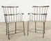 Set of Six Iron Windsor Chairs by Munder Skiles
