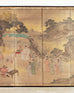 19th C. Japanese Edo Six Panel Screen Chinese Official's Gathering