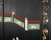 Chinese Export Six Panel Lacquered Coromandel Screen Courtyard