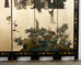Chinese Export Six Panel Coromandel Screen Gilt Courtyard
