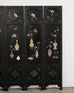 Chinese Six-Panel Carved Hardstone Lacquered Coromandel Screen
