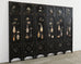 Chinese Six-Panel Carved Hardstone Lacquered Coromandel Screen
