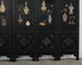 Chinese Six-Panel Carved Hardstone Lacquered Coromandel Screen