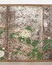 Japanese Edo Six Panel Screen Chrysanthemums on Silver Leaf