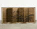 Japanese Showa Six Panel Screen Mountain Landscape