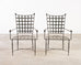 Set of Six Mario Papperzini Lattice Garden Dining Armchairs