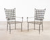 Set of Six Mario Papperzini Lattice Garden Dining Armchairs