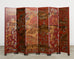 Gracie Style Six Panel Chinoiserie Lacquered Wallpaper Screen