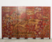 Gracie Style Six Panel Chinoiserie Lacquered Wallpaper Screen