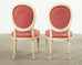 Set of Eight Louis XVI Style Lacquer Painted Dining Chairs