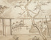 Japanese Meiji Eight Panel Screen Village Landscape with Figures