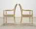 Set of Eight French Louis XVI Style Painted Dining Chairs