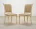 Set of Eight French Louis XVI Style Painted Dining Chairs