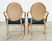 Set of Eight McGuire Gilt Rattan Caned Dining Chairs