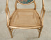 Set of Eight McGuire Gilt Rattan Caned Dining Chairs