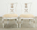 Set of Eight Michael Taylor Margot Dining Chairs Distressed