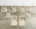 Set of Eight Michael Taylor Margot Dining Chairs Distressed