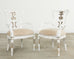 Set of Eight Michael Taylor Margot Dining Chairs Distressed