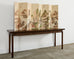 Chinese Eight Panel Folding Table Screen Landscapes Poems