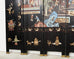 Chinese Export Eight Panel Coromandel Screen Blue Mountain Pavilion