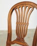 Set of Eight Louis XVI Style Walnut Cane Dining Chairs