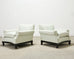 Pair of A. Rudin 619 Modern Ebonized Ming Style Lounge Chairs