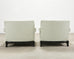 Pair of A. Rudin 619 Modern Ebonized Ming Style Lounge Chairs