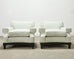 Pair of A. Rudin 619 Modern Ebonized Ming Style Lounge Chairs