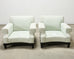 Pair of A. Rudin 619 Modern Ebonized Ming Style Lounge Chairs