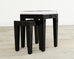 Alexandra Von Furstenberg Black Acrylic Nesting Drink Tables with Vanity Tray