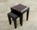 Alexandra Von Furstenberg Black Acrylic Nesting Drink Tables with Vanity Tray