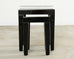 Alexandra Von Furstenberg Black Acrylic Nesting Drink Tables with Vanity Tray