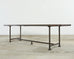 English Industrial Style Iron Pine Plank Dining Table