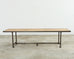 English Industrial Style Iron Pine Plank Dining Table