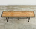 English Industrial Style Iron Pine Plank Dining Table