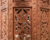 Moorish Style Carved Teak Inlaid Round Tabouret Drink Table