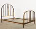 French Art Deco Period Patinated Brass Bed Frame