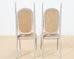 Set of Four Arthur Court Horned Antler Aluminum Dining Chairs