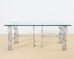 Arthur Court Saguaro Aluminum Double Pedestal Dining Table