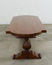 Country Italian Oak Farmhouse Trestle Dining Table Round Ends