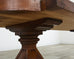 Country Italian Oak Farmhouse Trestle Dining Table Round Ends
